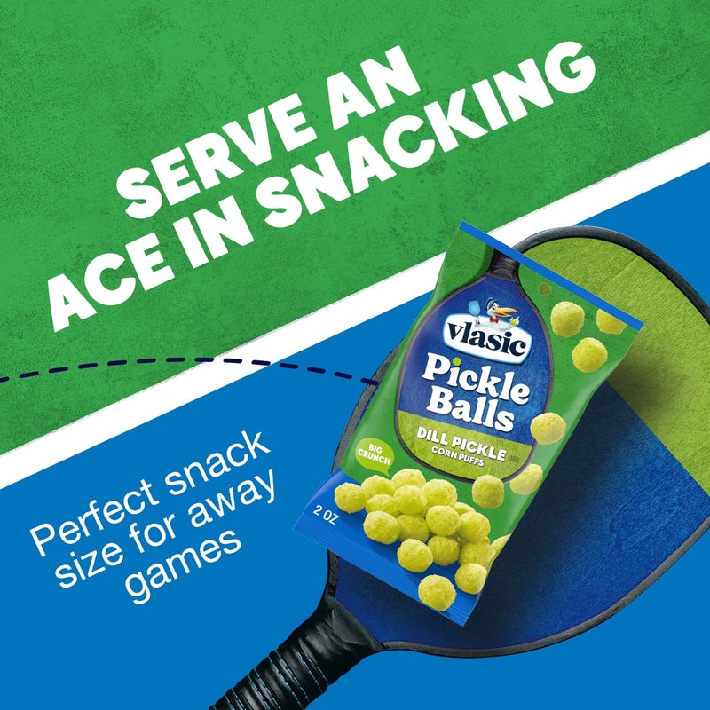 Vlasic Pickle Balls, Dill Pickle Flavored Corn Puffs, Stocking Stuffer, 2 oz. - Image 5